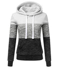 Thick Long Sleeved Hoodies Spliced Loose Student Tops Women Solid Colored Sweatshirt Outerwear