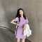 Img 3 - Summer Korean Mid-Length Women Student Solid Colored  Dress