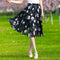 Img 1 - Chiffon Fresh Looking Skirt Women Summer Mid-Length Floral Printed Fairy Dress Korean Flare Skirt