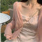 Summer Seaside Holiday Ice Silk Sunscreen All-Matching Women Thin Loose Shawl Cardigan
