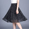 Img 10 - Chiffon Fresh Looking Skirt Women Summer Mid-Length Floral Printed Fairy Dress Korean Flare Skirt