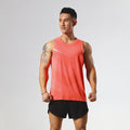 Img 7 - Summer Sporty Men Quick-Drying Breathable Tops Fitness Jogging Loose Plus Size Sleeveless Round-Neck Tank Top