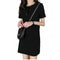Img 5 - Summer Korean Mid-Length Women Student Solid Colored  Dress