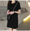 Img 6 - Summer Korean Mid-Length Women Student Solid Colored  Dress