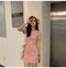 Img 2 - Summer Korean Mid-Length Women Student Solid Colored  Dress