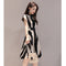Img 2 - Short Sleeve Striped Women Slimming Elegant Dress