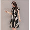 Img 3 - Short Sleeve Striped Women Slimming Elegant Dress