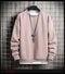 IMG 109 of Sweatshirt Street Style Double Layer Round-Neck Trendy Solid Colored Long Sleeved Outerwear