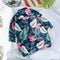 Img 5 - chicShort Sleeve Shirt Plus Size Loose Hawaii Beach Holiday Couple Vintage Floral