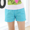 Img 12 - Summer Solid Colored Women Plus Size Candy Colourful Loose Cotton Casual Korean Shorts