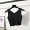 Short Bare Belly Tank Top Women Slim Look Matching Innerwear Yoga Sporty Summer Cotton High Waist Matching Activewear