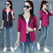 Women Thin Hooded Casual Sporty Slim Look Tops Korean Double-Sided Jacket Outerwear