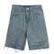 Img 5 - Plus Size Ripped Denim Shorts Women Korean Loose Mid-Length Pants Straight Hot Bermuda Shorts