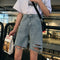 Img 1 - Plus Size Ripped Denim Shorts Women Korean Loose Mid-Length Pants Straight Hot Bermuda Shorts