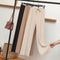 Img 1 - Wide Leg Pants Women High Waist Drape Floor Length Long Summer Loose Ice Silk Ankle-Length Straight Casual Pants