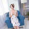 Img 3 - Pyjamas Women Summer Cotton Cartoon Printed Strap Student Pregnant Woman Adorable Plus Size Loungewear Thin