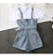 IMG 108 of Jumper Sets Women Trendy Loose Korean Strap Shorts Slim Look