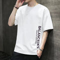 Img 7 - Men Short Sleeve T-Shirt Summer Trendy Korean Loose  Plus Size Green Cadet