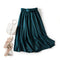 Img 1 - Korean Solid Colored All-Matching Belt High Waist Slim Look Loose Mid-Length A-Line Skirt