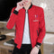 Slim Look Stylish Trendy Thin Jacket Young Baseball Collar Tops Outerwear