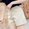 Img 8 - Denim Shorts Women Summer High Waist Loose Korean Slim Look Pink A-Line Outdoor Hot Pants