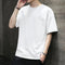 Men Short Sleeve T-Shirt Summer Trendy Korean Loose  Plus Size Green Cadet