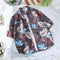 chicShort Sleeve Shirt Plus Size Loose Hawaii Beach Holiday Couple Vintage Floral Outerwear