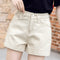 Img 2 - Denim Shorts Women Summer High Waist Loose Korean Slim Look Pink A-Line Outdoor Hot Pants