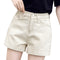 Img 5 - Denim Shorts Women Summer High Waist Loose Korean Slim Look Pink A-Line Outdoor Hot Pants