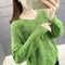 Img 3 - Women See Through Knitted Sweater Tops Thin Loose Long Sleeved