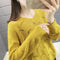 Img 4 - Women See Through Knitted Sweater Tops Thin Loose Long Sleeved