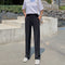 Img 2 - Wide Leg Pants Women High Waist Drape Floor Length Long Summer Loose Ice Silk Ankle-Length Straight Casual Pants