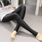 Img 1 - Stretchable Thin Women Black Slim Fit Fitted Pants Slim-Look Step-Over Gloss Outdoor Leggings