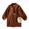 IMG 105 of Japanese Series Women Brown Pocket Coat Outerwear