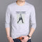 Long Sleeved T-Shirt Tops Cotton Trendy Round-Neck Matching Sweatshirt Outerwear