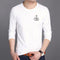 Long Sleeved T-Shirt Tops Cotton Trendy Round-Neck Matching Sweatshirt Outerwear