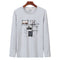 Long Sleeved T-Shirt Tops Cotton Trendy Round-Neck Matching Sweatshirt Outerwear