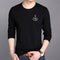 Long Sleeved T-Shirt Tops Cotton Trendy Round-Neck Matching Sweatshirt Outerwear