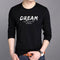 Long Sleeved T-Shirt Tops Cotton Trendy Round-Neck Matching Sweatshirt Outerwear