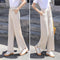 Img 10 - High Waist Wide Leg Women Thin Korean Loose Slim-Look Straight Drape Chic All-Matching Casual Long Pants Culottes