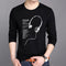 Long Sleeved T-Shirt Tops Cotton Trendy Round-Neck Matching Sweatshirt Outerwear