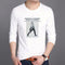 Long Sleeved T-Shirt Tops Cotton Trendy Round-Neck Matching Sweatshirt Outerwear