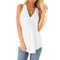 Img 6 - Summer Popular Hem Loose Sleeveless Solid Colored Tops Women Chiffon Shirt Blouse