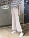 IMG 129 of Drape Women Ice Silk Wide Leg Pants High Waist Plus Size Slim Look Casual Floor Length Long Pants