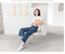 IMG 118 of High Waist Wide Leg Denim Pants Women Summer Ankle-Length Pants Straight Loose Korean Slim Look Casual Pants