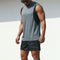 Img 3 - Summer Solid Colored Quick Dry Tank Top Men Breathable Casual Loose Fitness Jogging Sporty