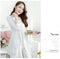 Img 2 - Korean V-Neck Mid-Length See Through  Lace Women Cardigan Sunscreen Sweater