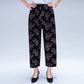 Img 16 - Summer Wide Legged Pants Plus Size Loose Casual Anti Mosquito Women Ankle-Length Mom Ice Silk Pants