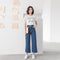 Img 4 - High Waist Wide Leg Denim Pants Women Summer Ankle-Length Pants Straight Loose Korean Slim Look Casual