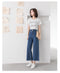 IMG 122 of High Waist Wide Leg Denim Pants Women Summer Ankle-Length Pants Straight Loose Korean Slim Look Casual Pants